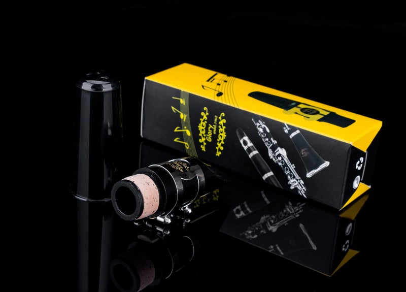 Glory Clarinet Mouthpiece Kit with Ligature,one reed and Plastic Cap,Black - Image 4